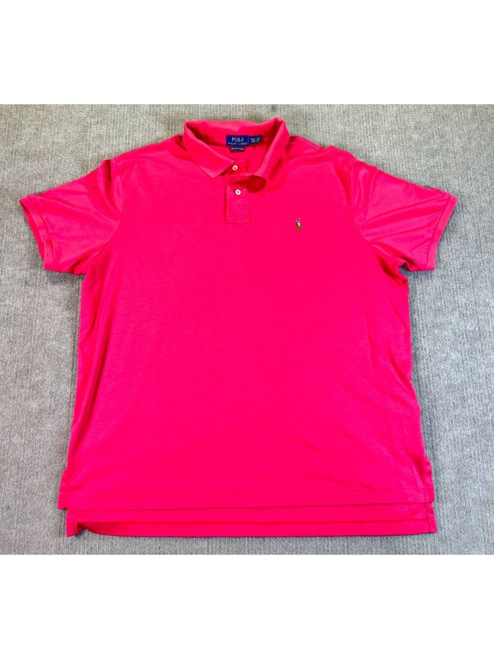 Polo Ralph Lauren XXL Men Pink Pima Soft Touch Flesh Pony Shirt Preppy Casual